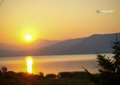 Sonnenuntergang in Prespa See