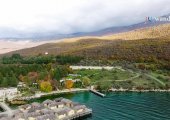 Luftaufnahme von Ohridsee entfernt